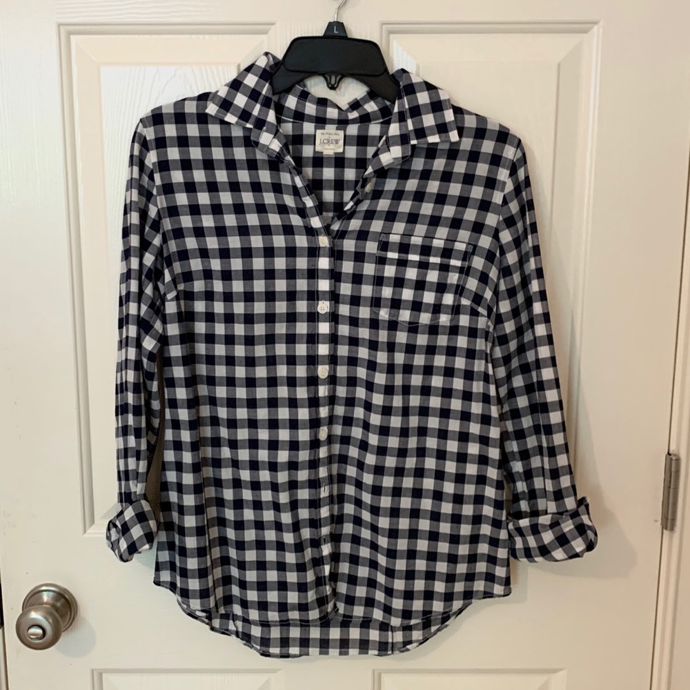 Gingham J Crew Button Down